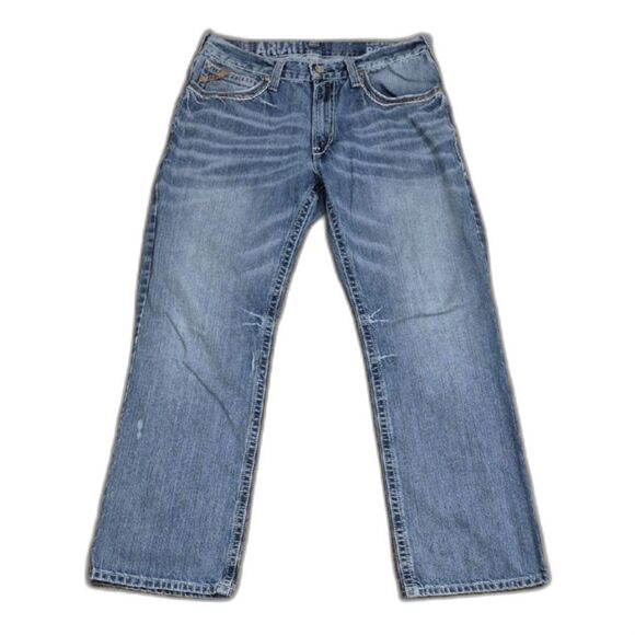 Ariat Jeans Mens 35x32 Low Rise Boot Cut M4 Coltrane Durango Western Cowboy - Picture 1 of 11